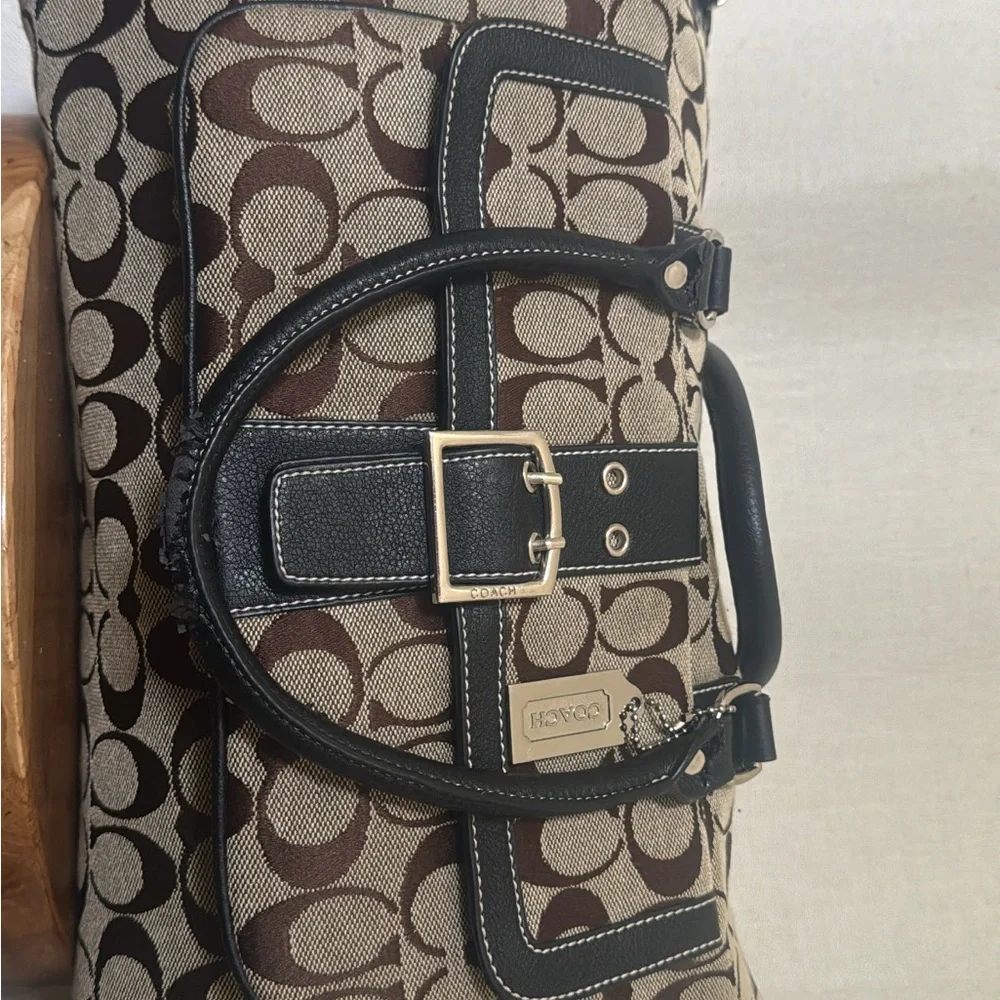 Coach Signature Canvas Carryall Duffel Bag in Brown/Khaki